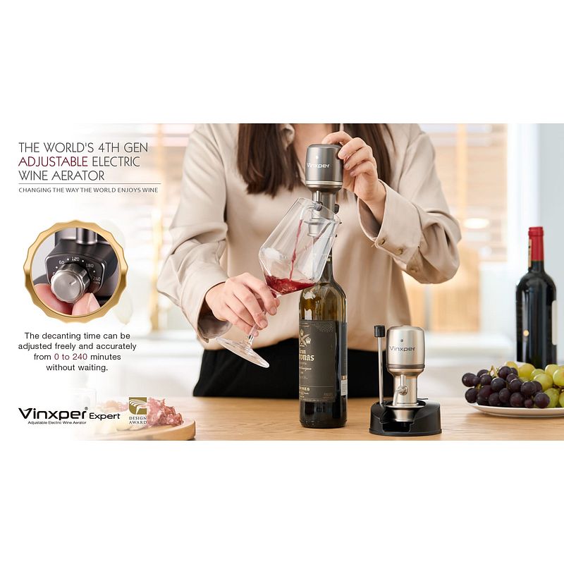 Vinxper Expert (4th Gen Adjustable Electric Wine Aerator)